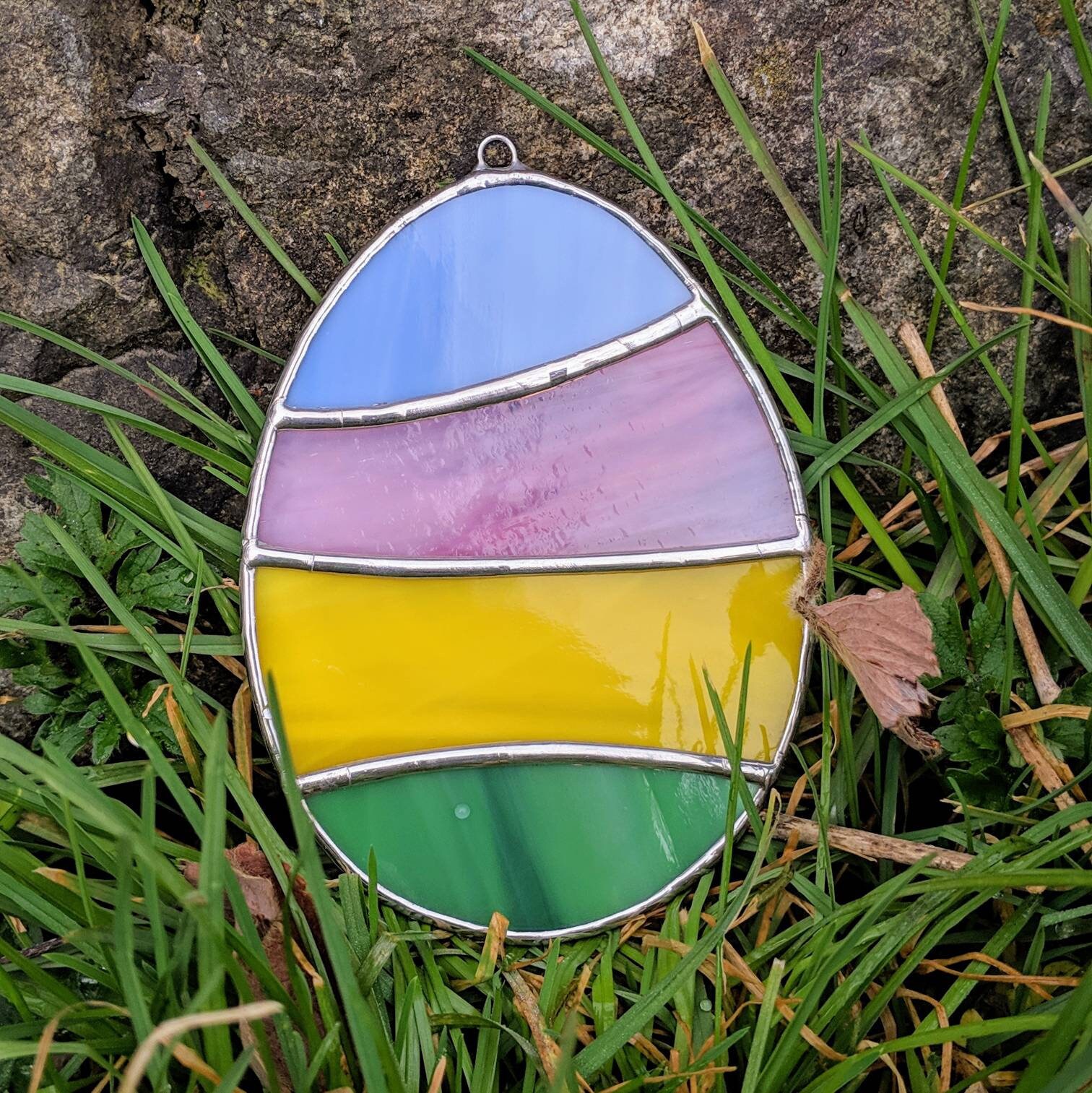 Easter Egg Decoration Stained Glass Easter Glass Easter Egg Etsy
