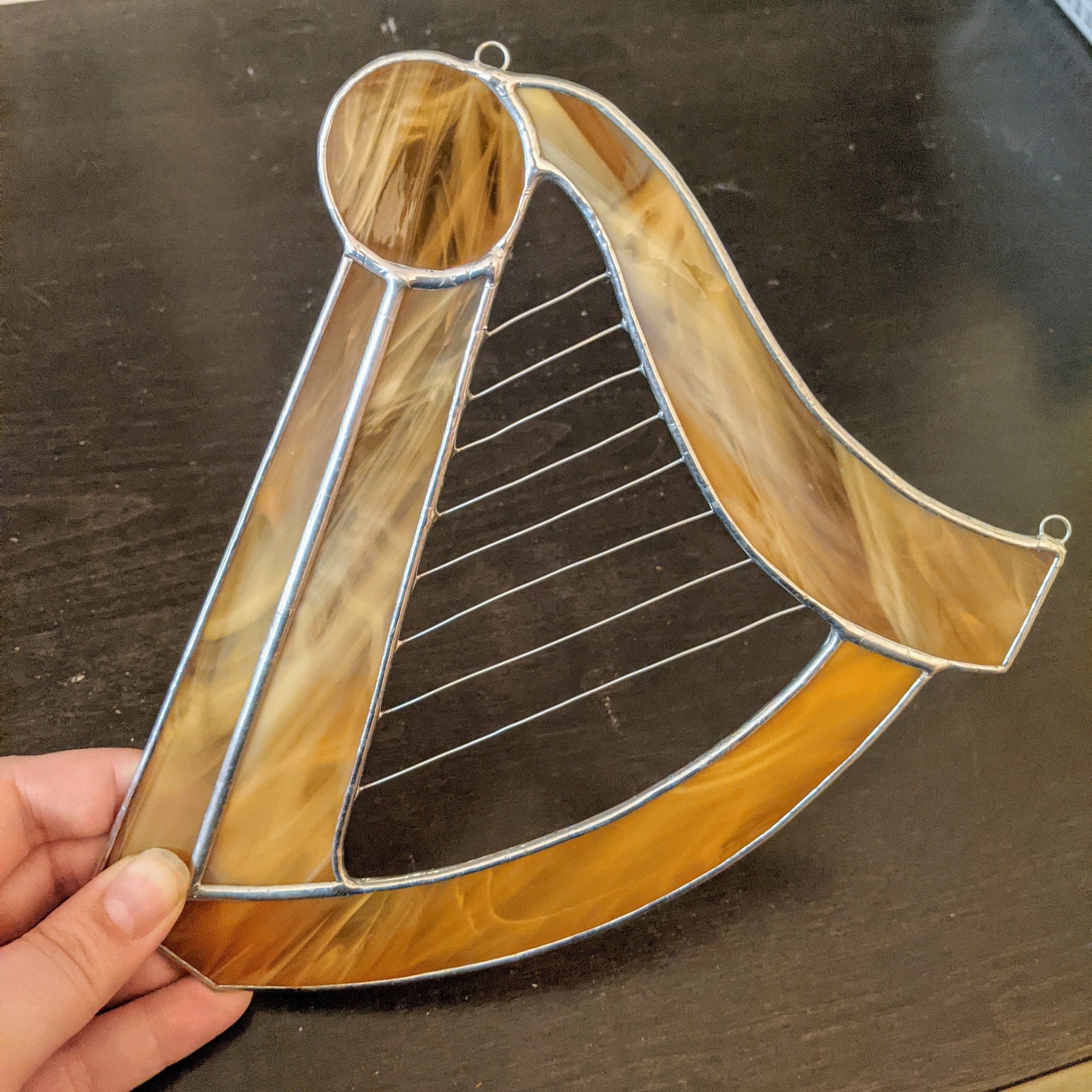 Stained Glass Harp Music Lover Gift Musical Home Decor Etsy