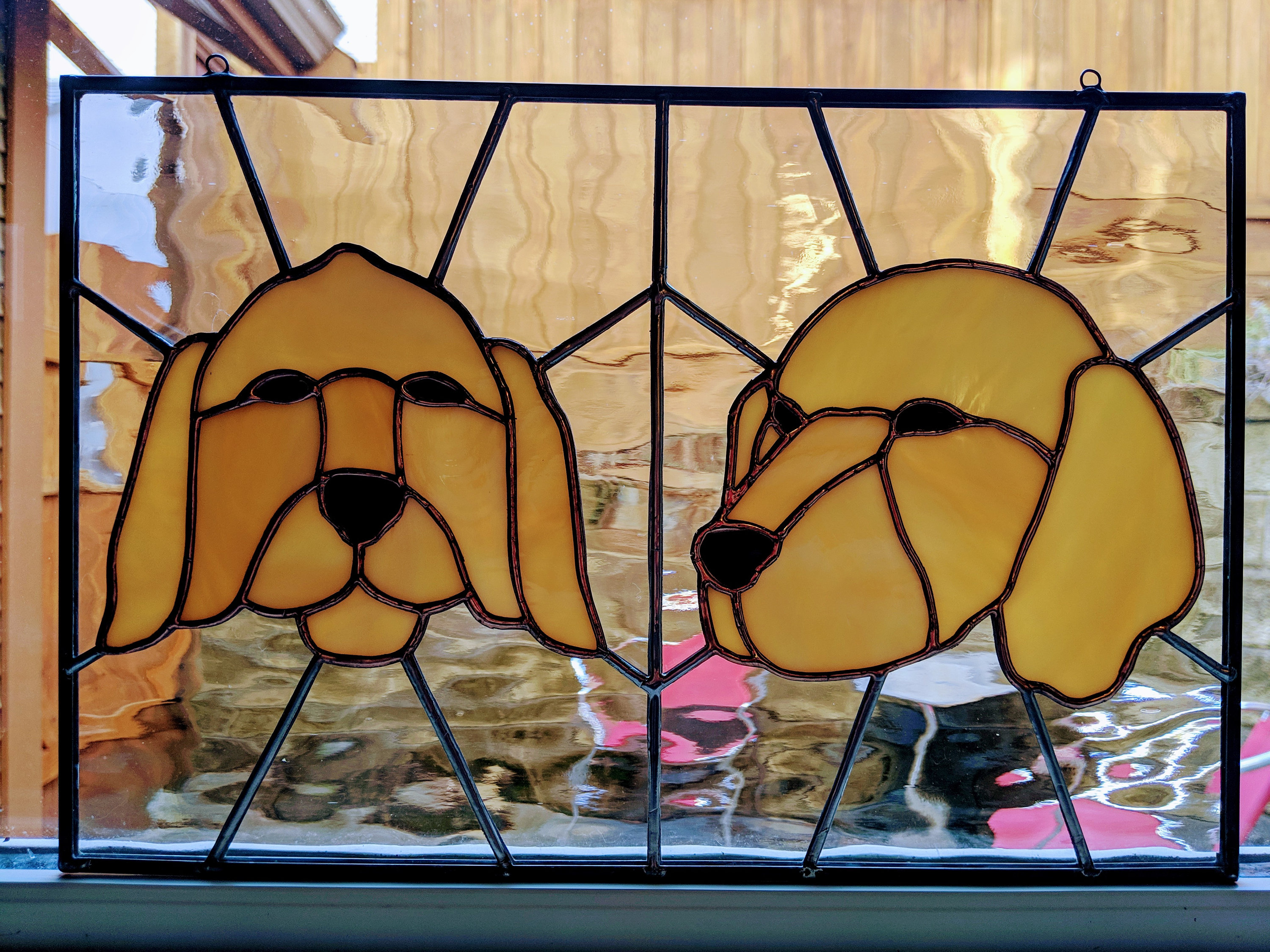 Stained glass animal panel stained glass window deocration Etsy