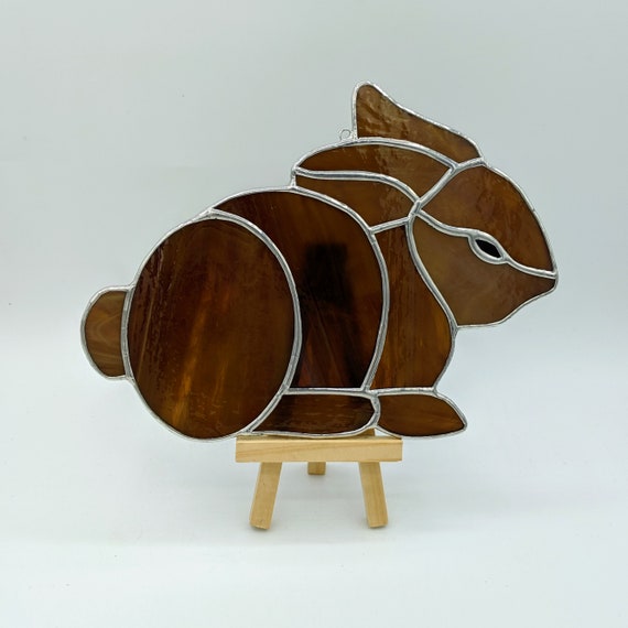 Easter Bunny Rabbit Stained Glass Rabbit Stained Glass Etsy