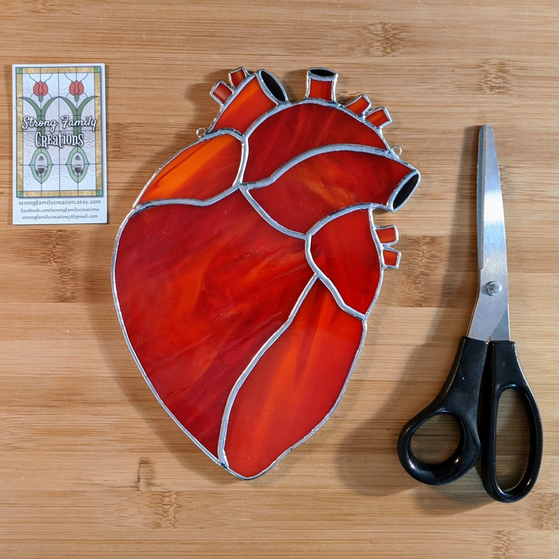 Anatomical heart gifts for her anatomical stained glass Etsy