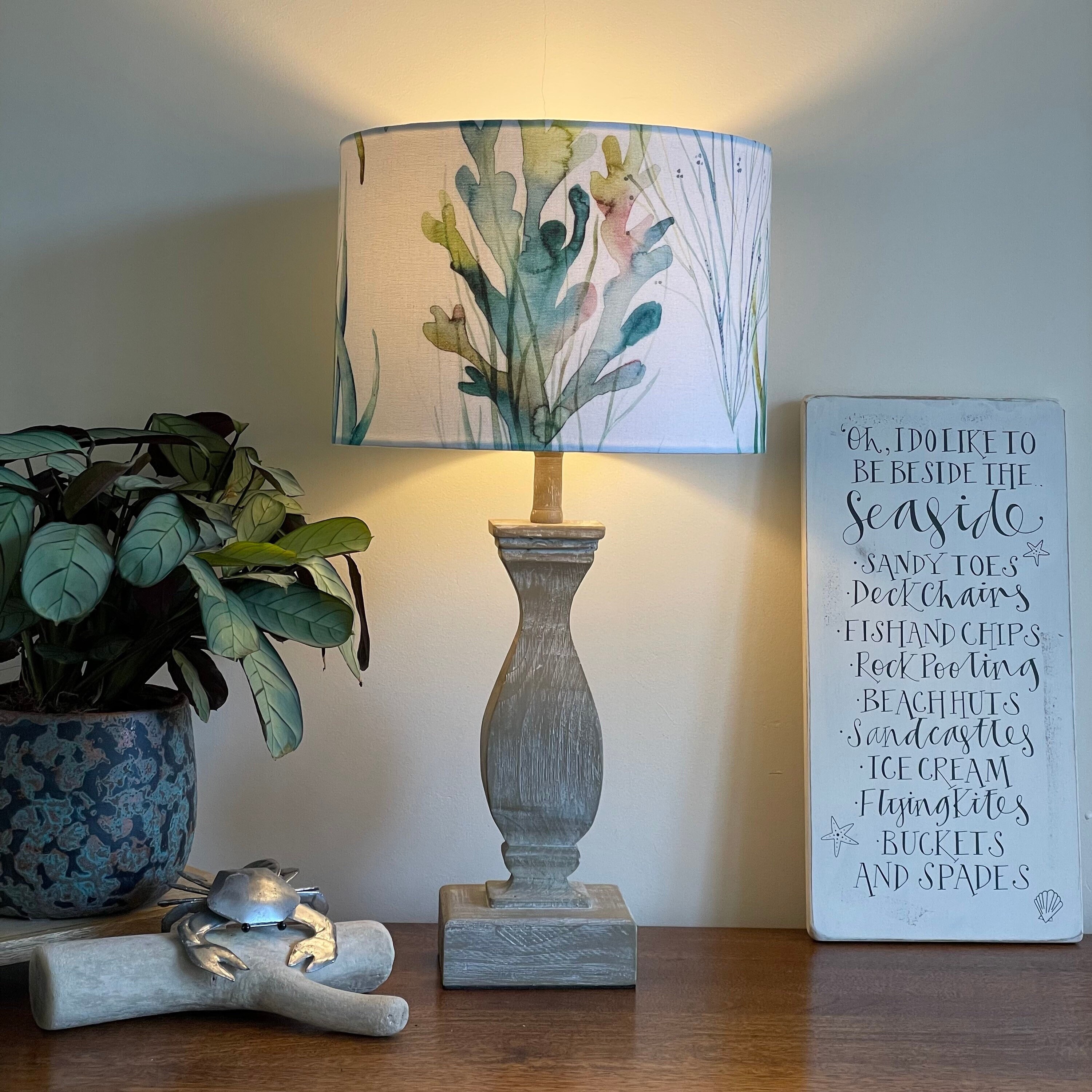 Coastal farmhouse cheap abalone desk
