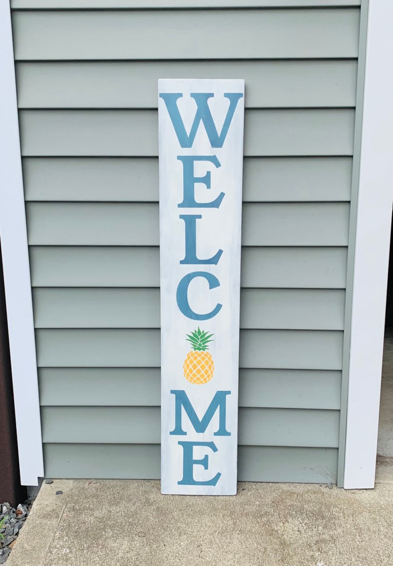 Welcome Pineapple Sign - Porch Signs - Porch Decor - Etsy