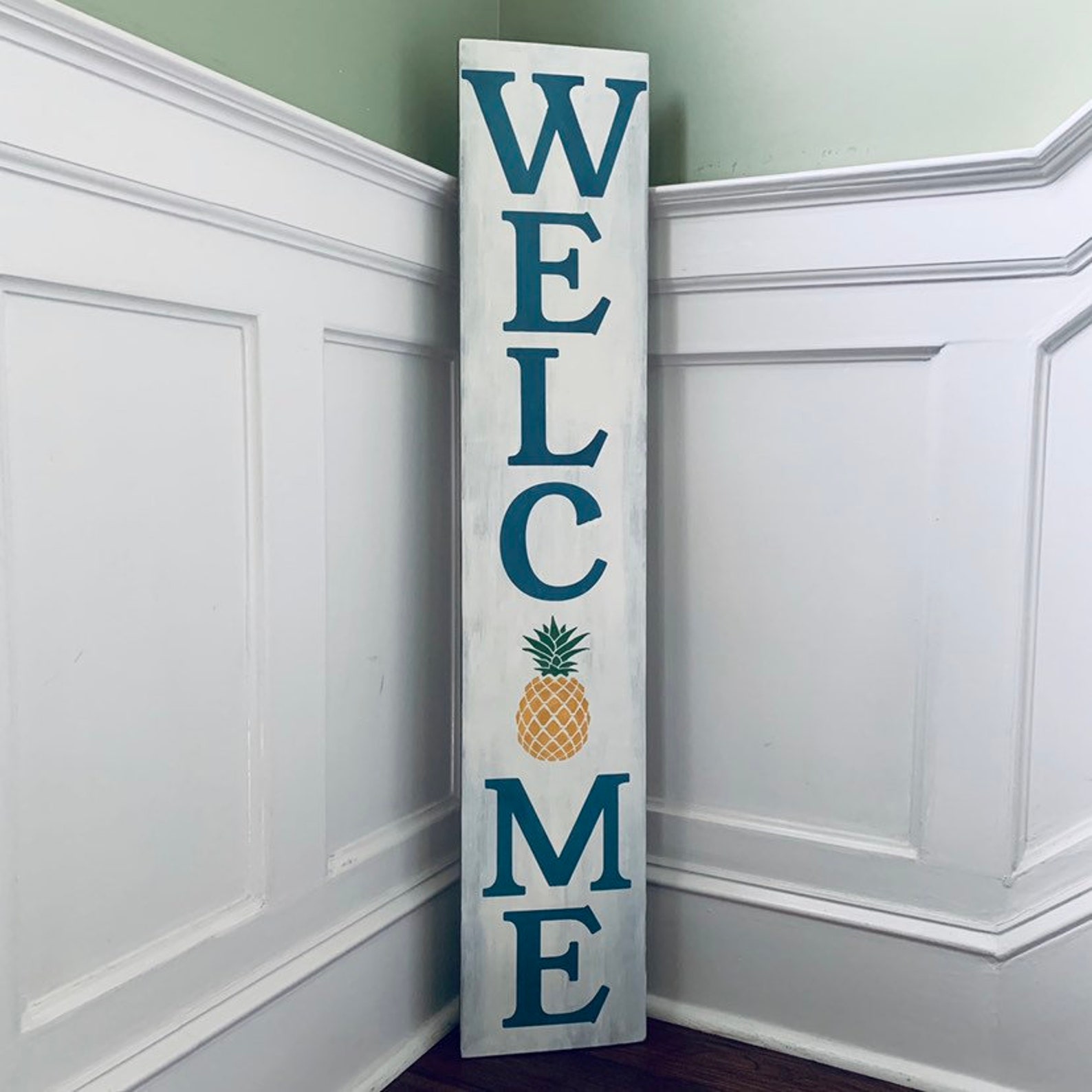 Welcome Pineapple Sign - Porch Signs - Porch Decor - Etsy