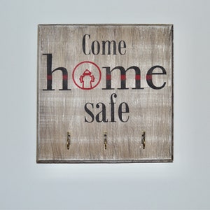 Come Home Safe Firefighter Key Rack - Etsy