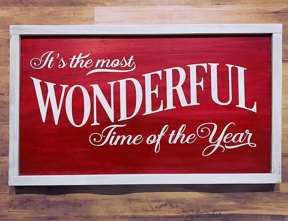 Christmas decor, Christmas wood signs, It’s the most wonderful time of the year - NEW color option