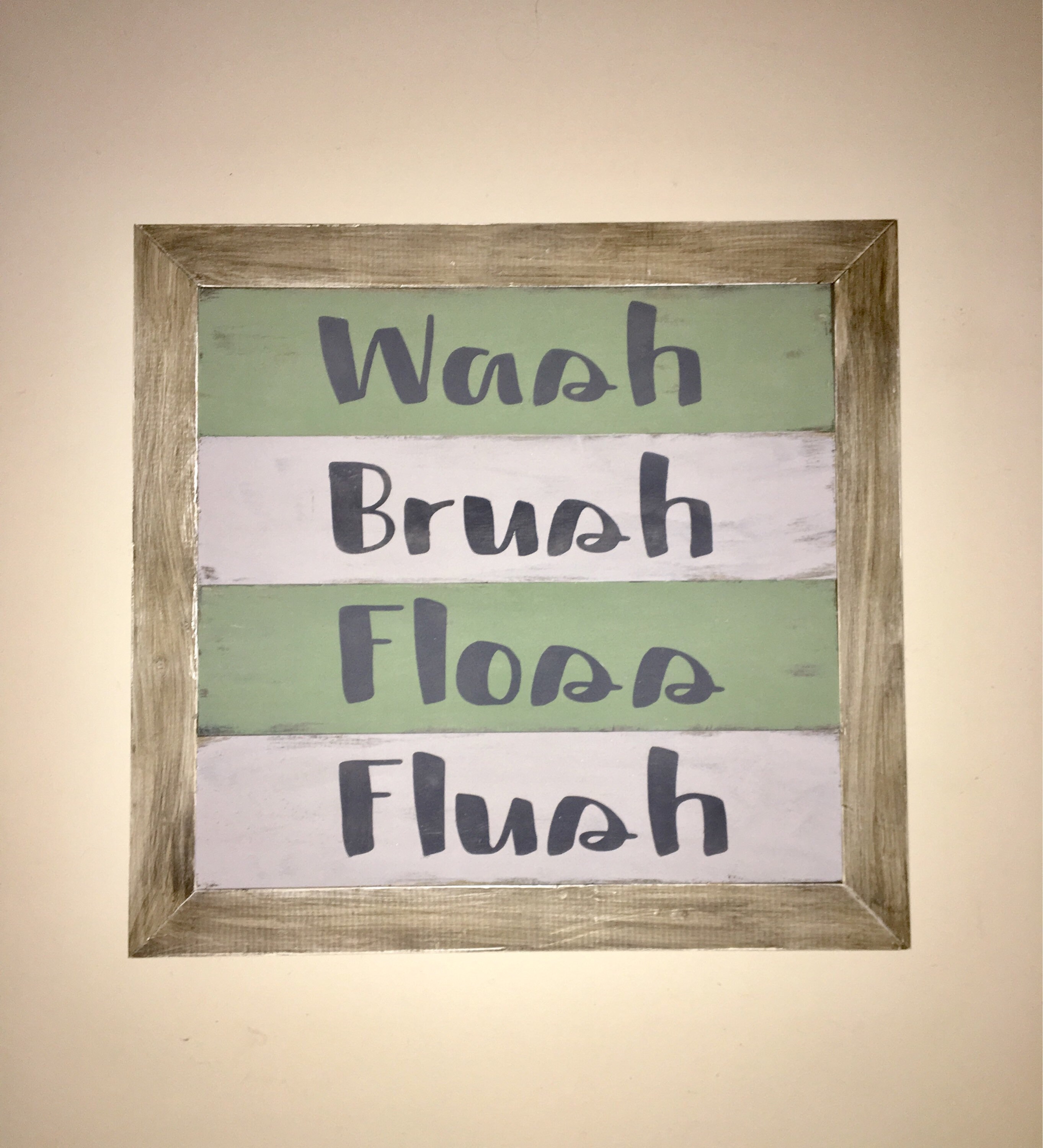 Distressed Wash Pinsel Floss Flush Badezimmer Holz Zeichen | Etsy