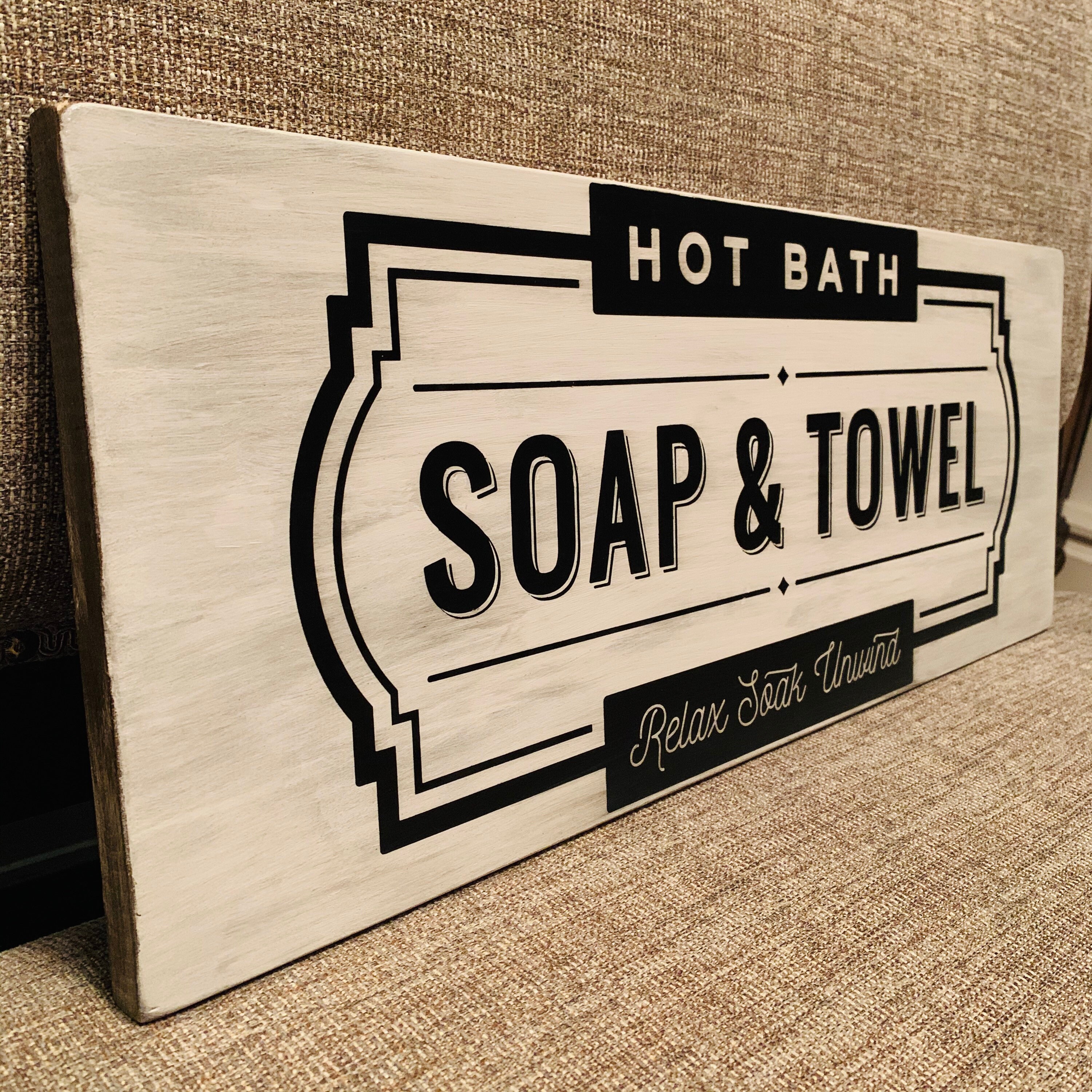 Cartel de la pared del baño letreros de baño decoración del | Etsy
