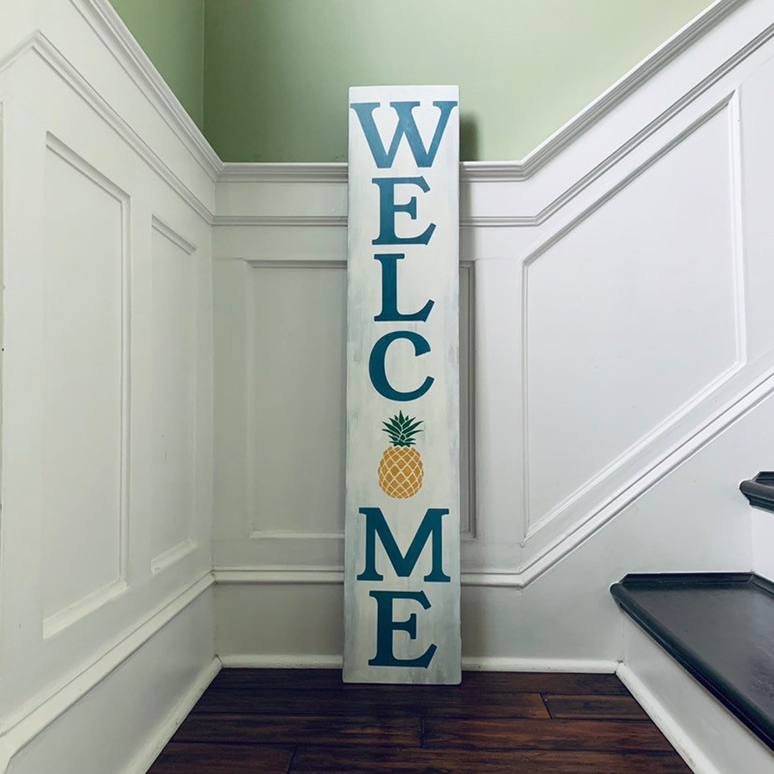 Welcome Pineapple Sign - Porch Signs - Porch Decor - Etsy