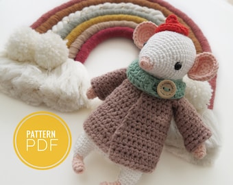 Amigurumi Mouse Pattern, Crochet Mouse Pattern, Animal Crochet Tutorial PDF, Plushie Amigurumi Animal