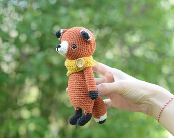 Crochet Fox Pattern, Amigurumi Fox Pattern, Cute Animal Crochet Tutorial PDF, Plushie Amigurumi Animal Baby Toy
