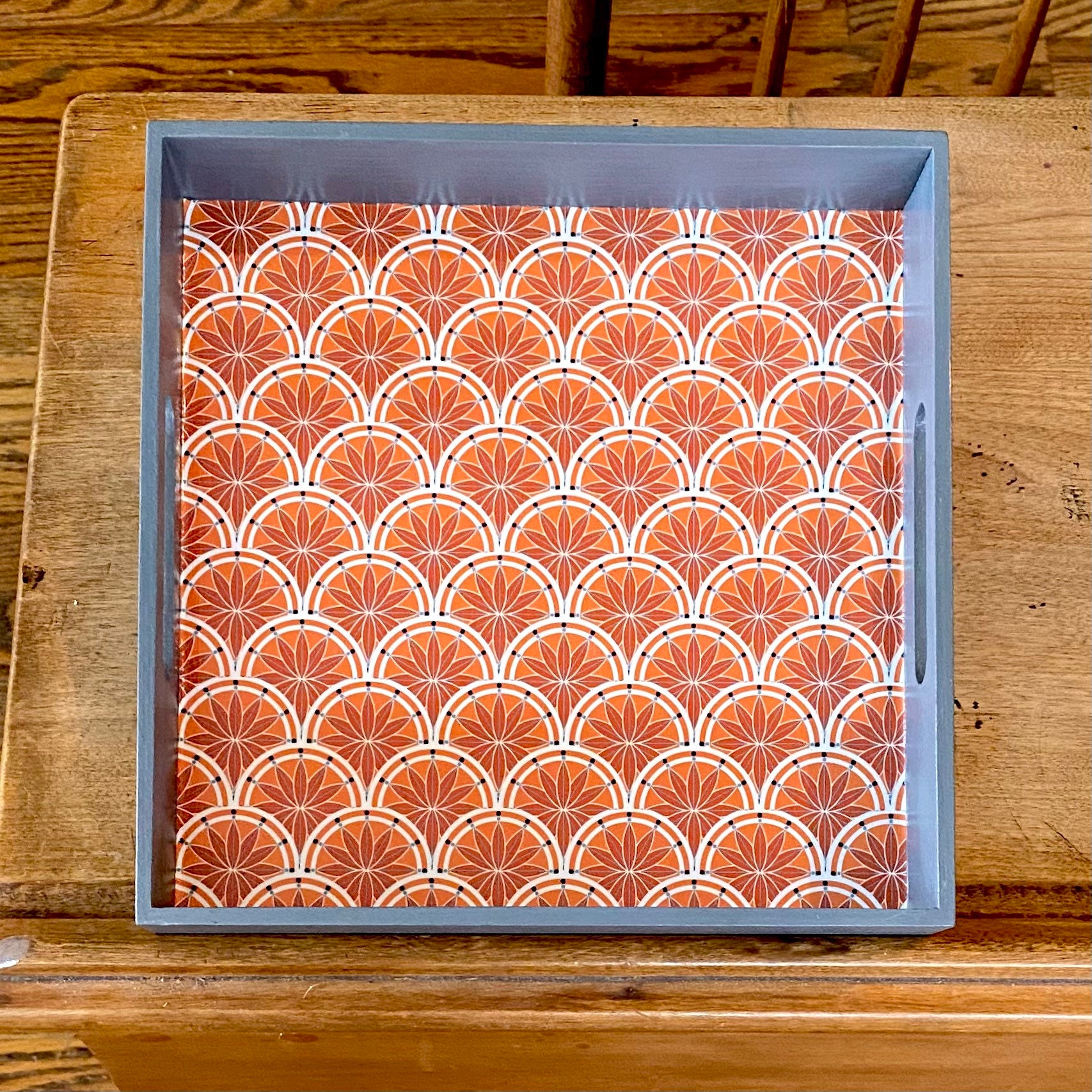 Decorative Wooden Tray with Handles Square Tray Etsy