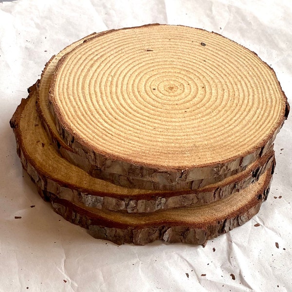 Rustic Wood Slices 8-9 Inch, Wood Centerpieces Woodland Decor, Rustic Events Decor, Wood Slices, Wedding Decor