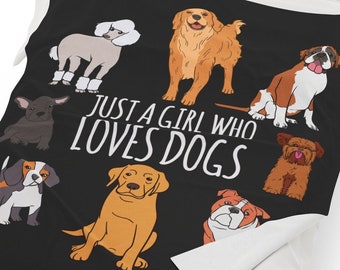 Dog Lover Blanket | Plush Velveteen Throw