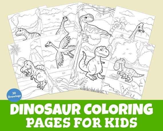 Cute Dinosaur Coloring Printable Pages For Kids & Toddlers