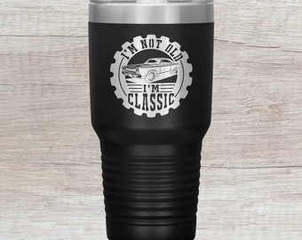 Classic Car Tumbler | Funny Car Lover Gift, Stainless Steel Travel Mug