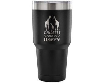 Giraffe Lover Tumbler | Laser Etched Travel Mug
