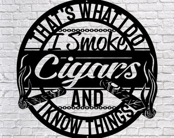 Cigar Lounge Metal Sign | Man Cave Wall Art Decor