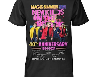 Magic Summer 2024 New Kids On The Block 40th Anniversary 1984 – 2024 Thank You For The Memories T-Shirt, NKOTB T-shirt Unisex