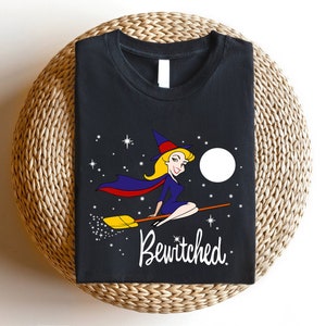 Bewitched T-shirt, Bewitched Cartoon Witch Logo Classic Retro TV Show T-Shirt, Bewitched shirt, retro shirt, vintage style shirt