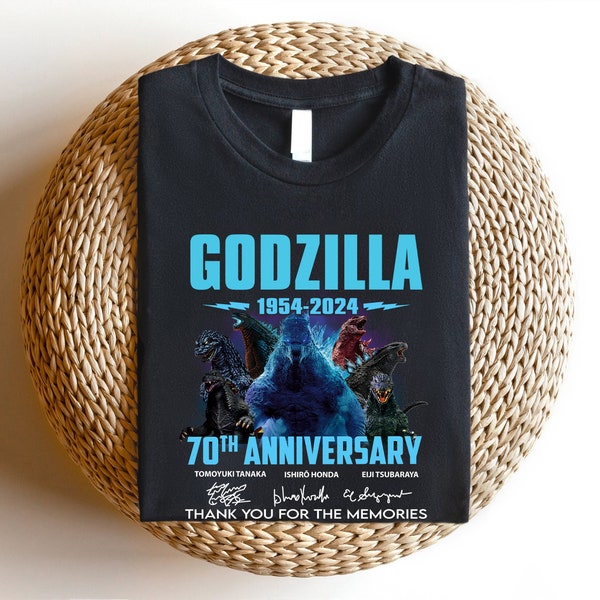 Godzilla 1954 – 2024 70th Anniversary Thank You For The Memories T-Shirt, Godzilla T-shirt, Godzilla Minus One By Takashi Yamazaki T-Shirt