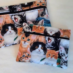 S-21-57    Sac à collation, réutilisable, lavable, sandwich, cosmétique - Chat-