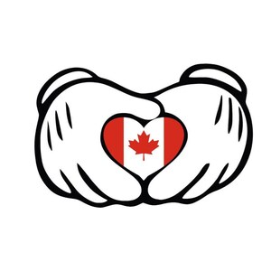 Mickey Love Canada Magnet