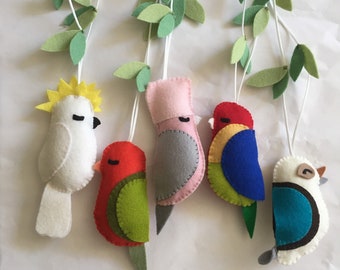 Play Gym Toys, Australian Birds, Australian Bird Door Hanger, Bird Wallhanging