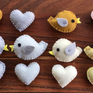 40% DISCOUNT Bird and Heart Party Favours, Pocket Heart Hugs, Make a  Garland, Mobile Baby Shower Treats,  Kawaii Birds, Pass the Parcel