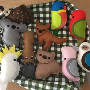 Sac de jouets australiens, amis des animaux australiens