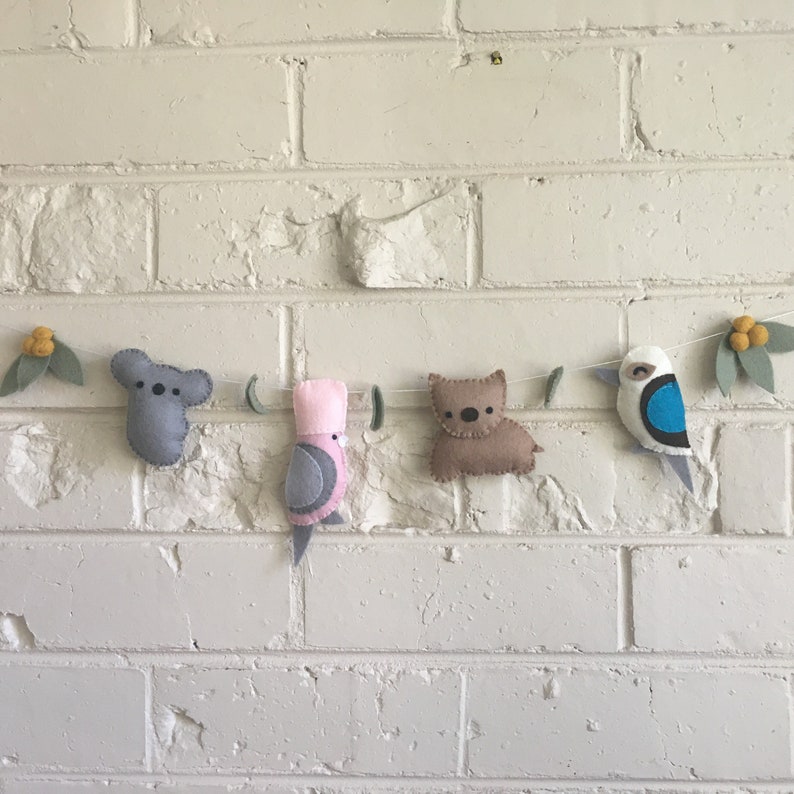 NEW Australian Animal Garland Australiana Baby Shower Gift Etsy Australia