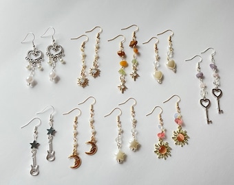Pendientes colgantes. Estilo cottagecore, vintage, kidcore, regalo, joyas para adolescentes, Y2K, indie, retro, coqueto, bonito.