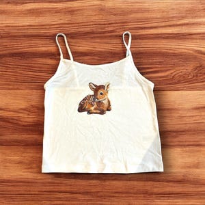 Fawn downtown girl tank top! downtown girl style bundle, aesthetic, posters, jewelry, shirt, necklace, coquette room decor, coquette clothes