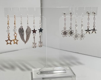 downtown girl dangle drop earrings! cottagecore, clothes, room decor, aesthetic, fairycore, gift, posters, y2k, indie, goth, alt grunge, emo