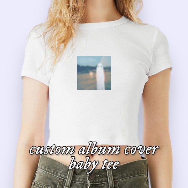 album cover baby tee! baby tee, tank, shirt, poster, necklace, sticker, merch, jewelry, print, sweatshirt, hoodie, album cover, coquette