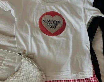 downtown girl nyc baby tee tank top! downtown girl clothes, aesthetic, posters, jewelry, shirt, necklace, candle, room decor, coquette, y2k
