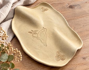 Handmade Ceramic Grazing/Charcuterie Platter (matt beige)