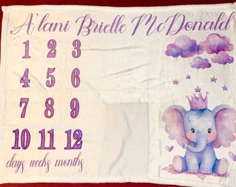 Custom Baby Milestone Blanket