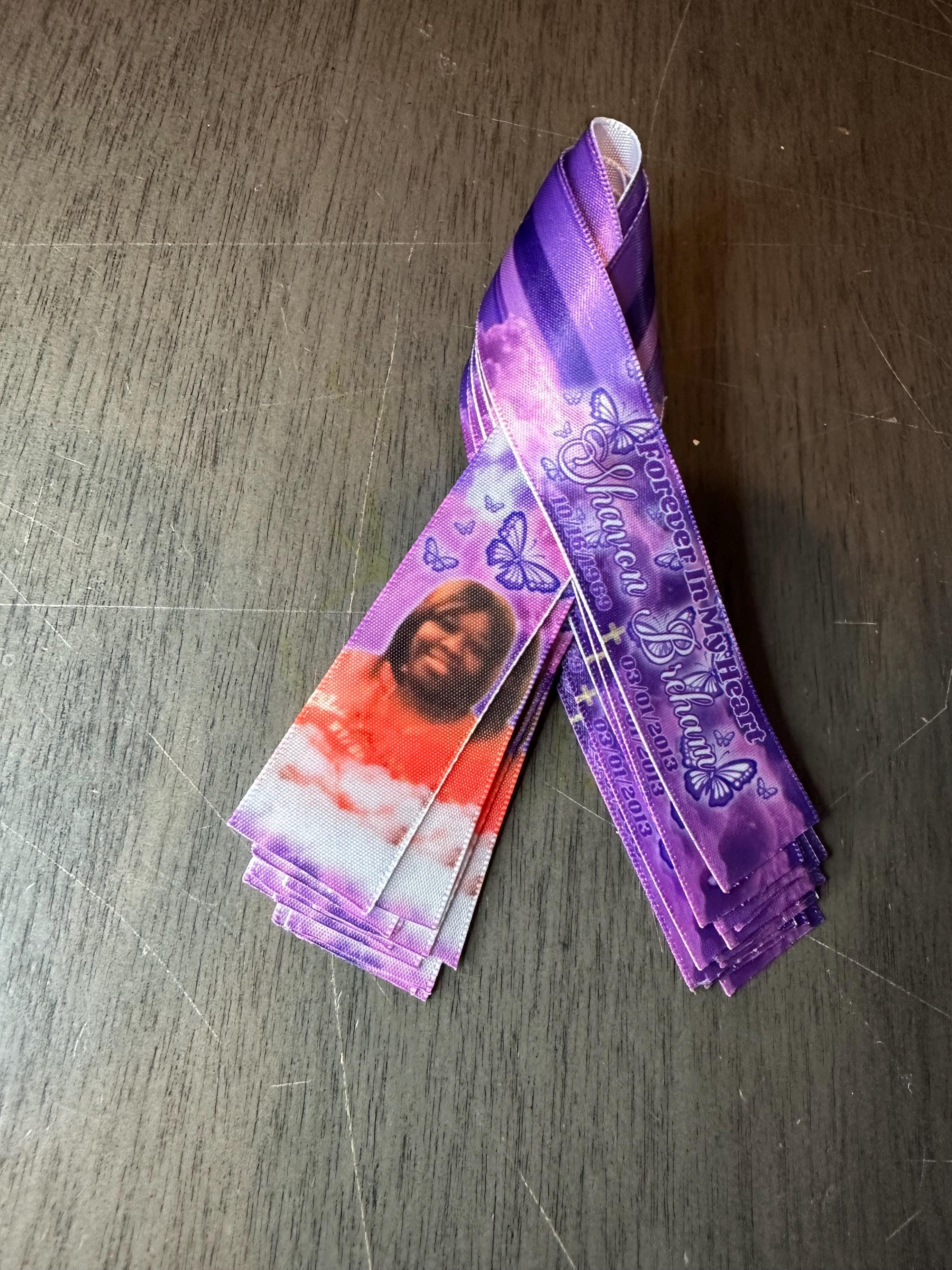 Memorial Ribbon Sticker Custom Memorial Ribbons - Etsy
