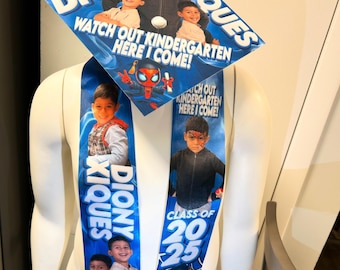 Custom Pre-k/Kindergarten Graduation Stole & Cap Topper