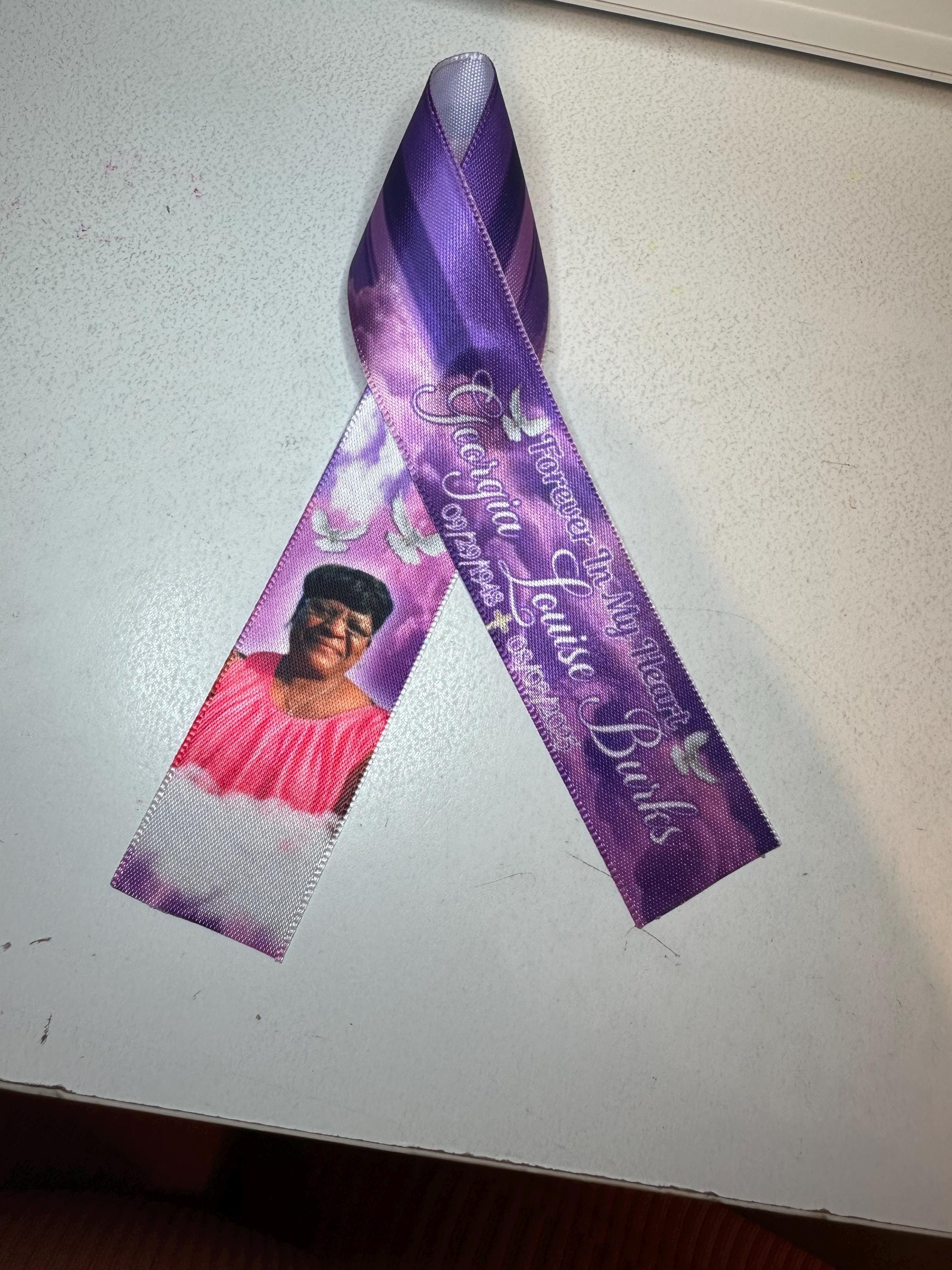 Memorial Ribbon Sticker Custom Memorial Ribbons - Etsy