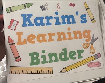 Toddler/Preschool Learning Book