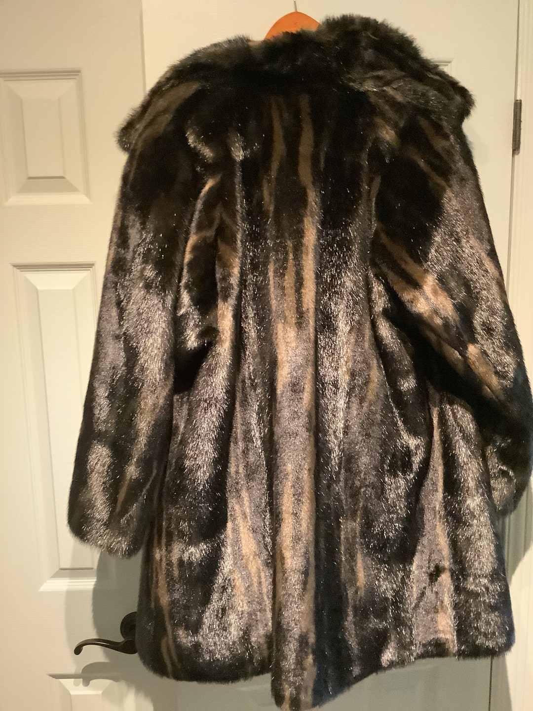 Older New Faux Fur Coat Black by OLYMPIA Limited Inc. U.S.A. Size M