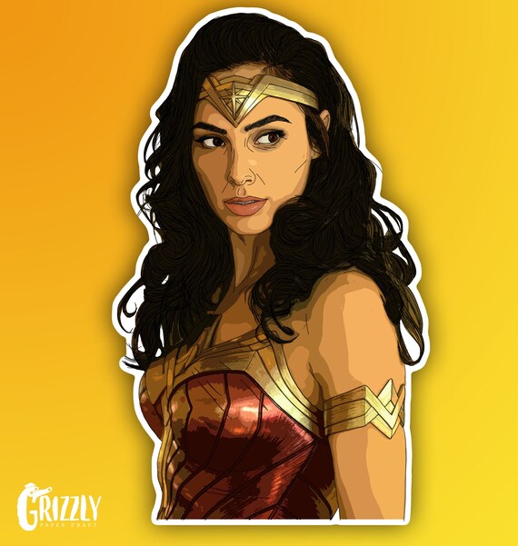 Wonder Woman Inspired Vinyl Sticker Etsy