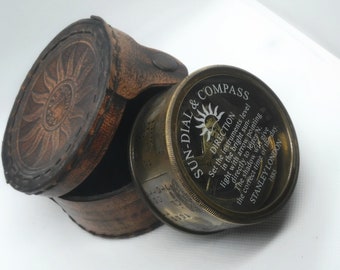 Stanley london brass surveying compass scientific nautical map