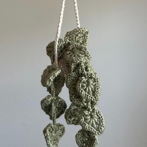 Hanging String of Hearts Crocheted