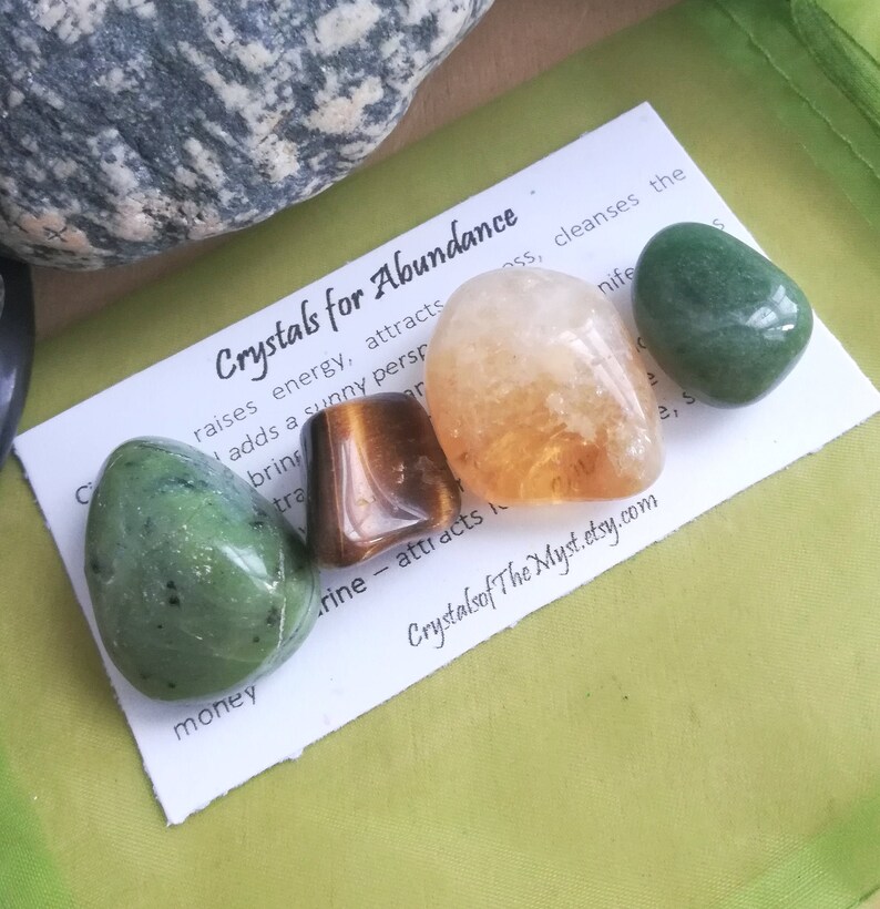 Crystals for Wealth Crystal Set for Abundance Success Etsy