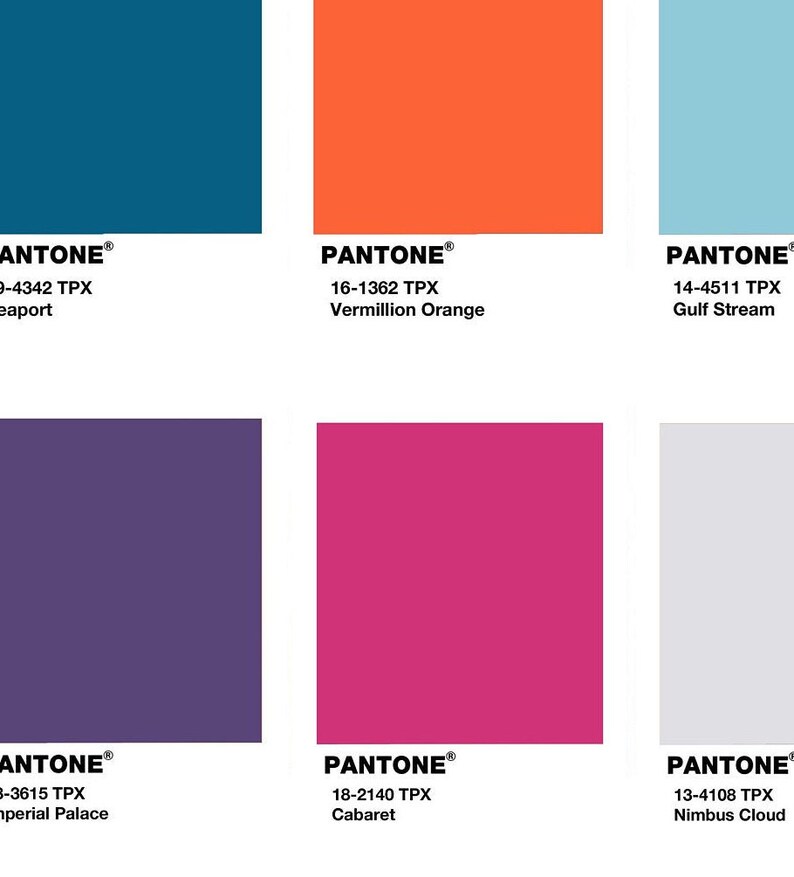 PANTONE COLOR Fall/Winter 2020/2021 Palette Pantone Fashion Etsy