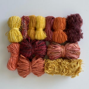 Sunset Fibre Pack - Weaving Bulky Yarn and Roving Kit