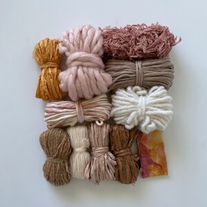 Toffee Bloom Fibre Pack - Weaving Bulky Yarn and Roving Kit